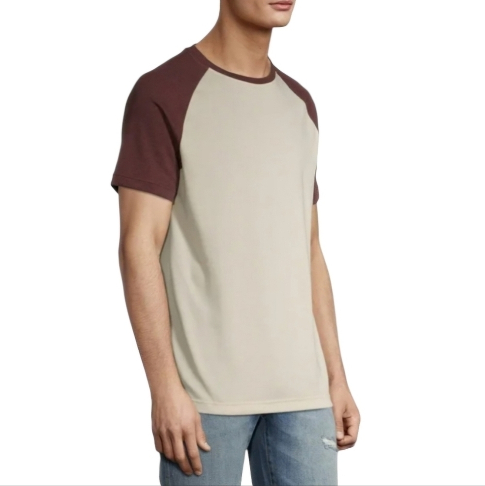 George‎ Mens Red and Cream T-Shirt Size 3XL